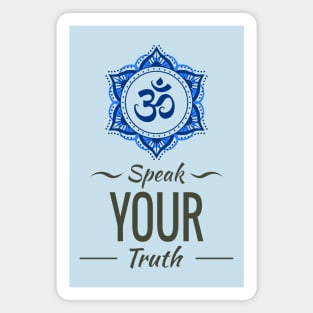 Speak Your Truth Yoga Om Mandala Magnet